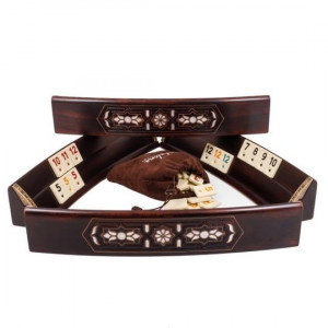 Sedef Kakmalı Oval Oymalı Masif Ahşap Okey Takımı Sedef Kakmalı Oval Oymalı Masif Ahşap Okey Takımı