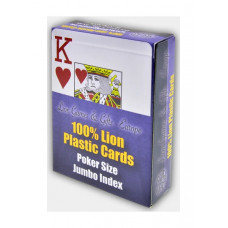 Lion Plastik Oyun Kartları - Mavi
