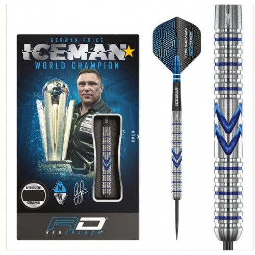 Red Dragon Gerwyn Price "Iceman" Midnight Edition 90% Tungsten Dart Oku