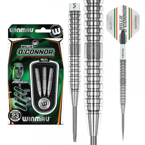 Winmau Willie O'Connor "The Magpie" 90% Tungsten 23g Çelik Uç Dart Oku