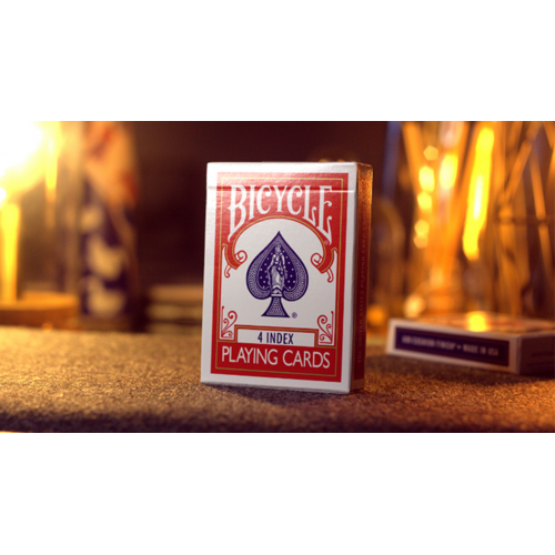 Bicycle 4 Köşe İndeksli Kırmızı (Hile Kartları ve Online Eğitim) Oyun Kartı