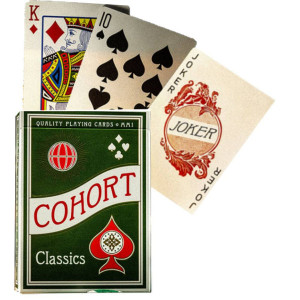 Green Cohorts Vintage Casino Tarzı Oyun Kartları