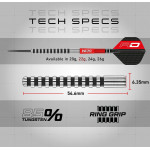 Red Dragon Javelin Black 85% Tungsten Steel Tip Dart Oku