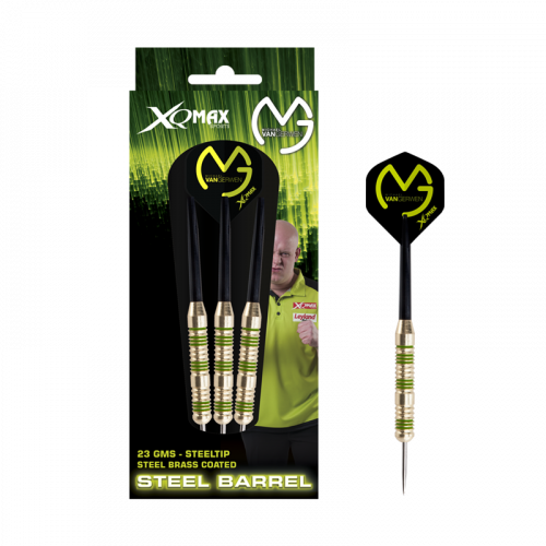 XQ Darts Michael Van Gerwen Brass 22g Çelik Uçlu Dart Oku XQ Darts Michael Van Gerwen Brass 22g Çelik Uçlu Dart Oku